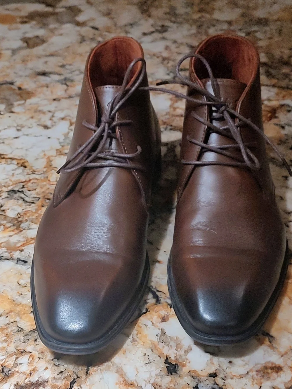 Holy Dove Men's Oxford Leather Dress Boots Brown US 12 Like New